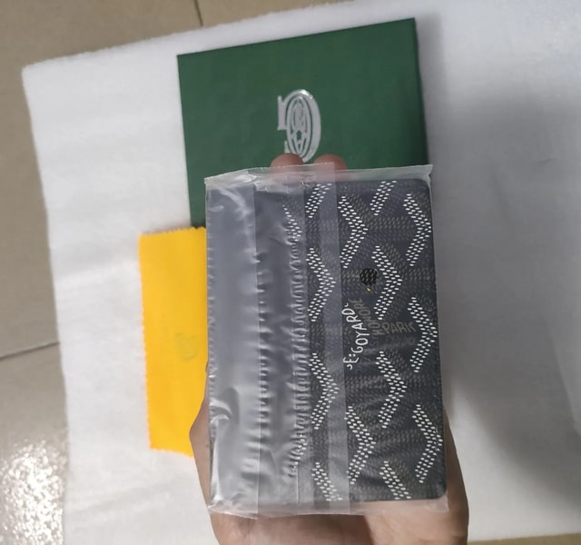 Black Monogram Snap Card Holder K13 product presentation