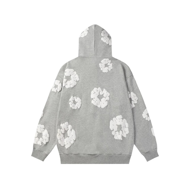 Denim Tears Cotton Wreath Hoodie — Heather Gray product presentation