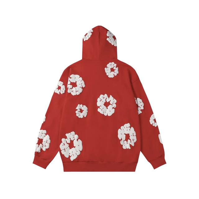Denim Tears Cotton Wreath Hoodie — Red product presentation