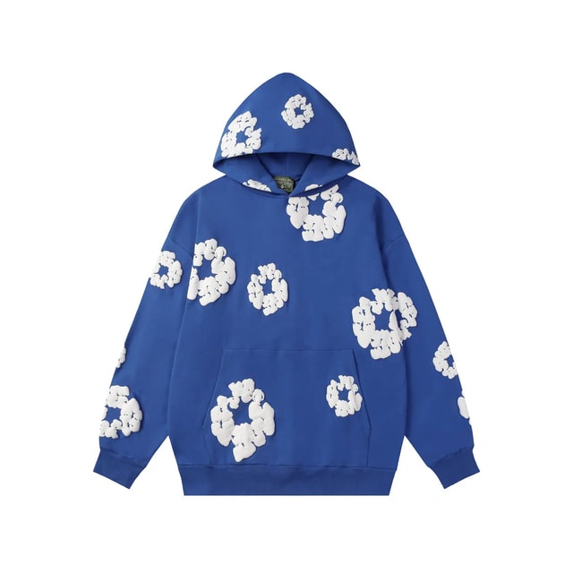 Denim Tears Cotton Wreath Hoodie — Royal Blue product presentation
