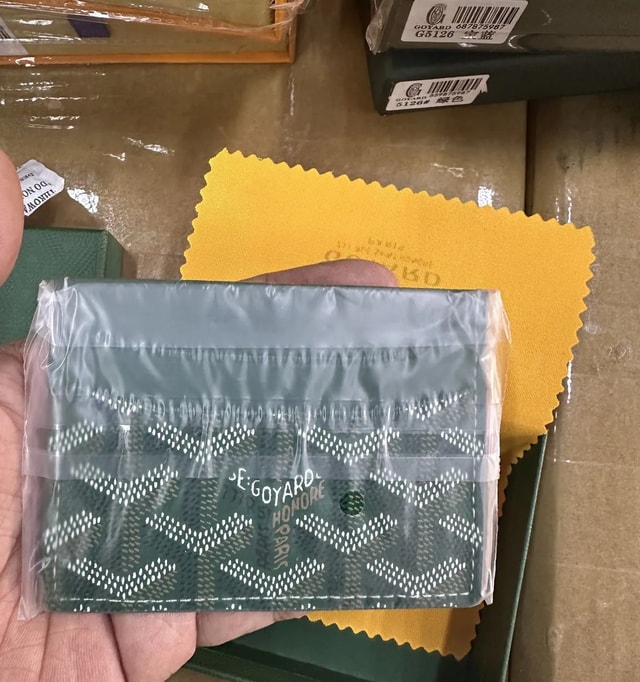 Green Monogram Card Holder K12 product presentation