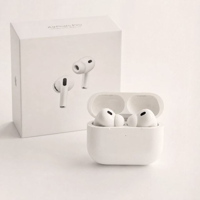 AirPods Pro 3 with charging case, ear tips and retail packaging