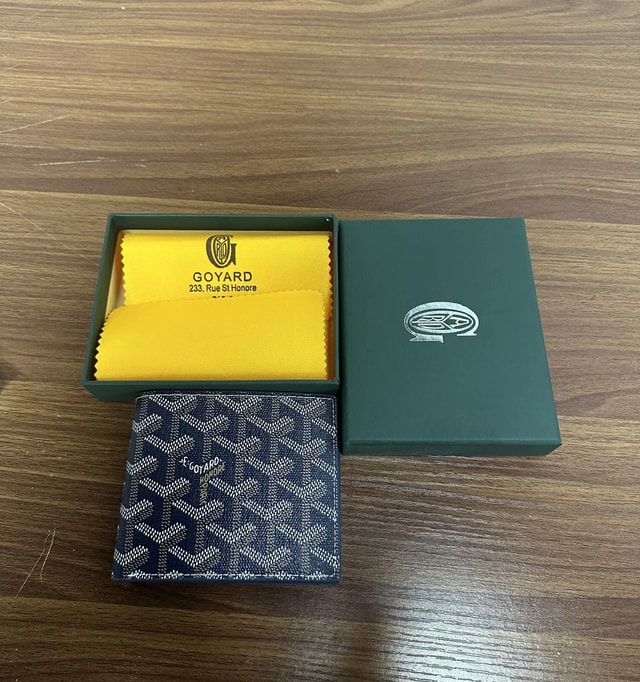 Navy Monogram Bifold Wallet K11 product presentation