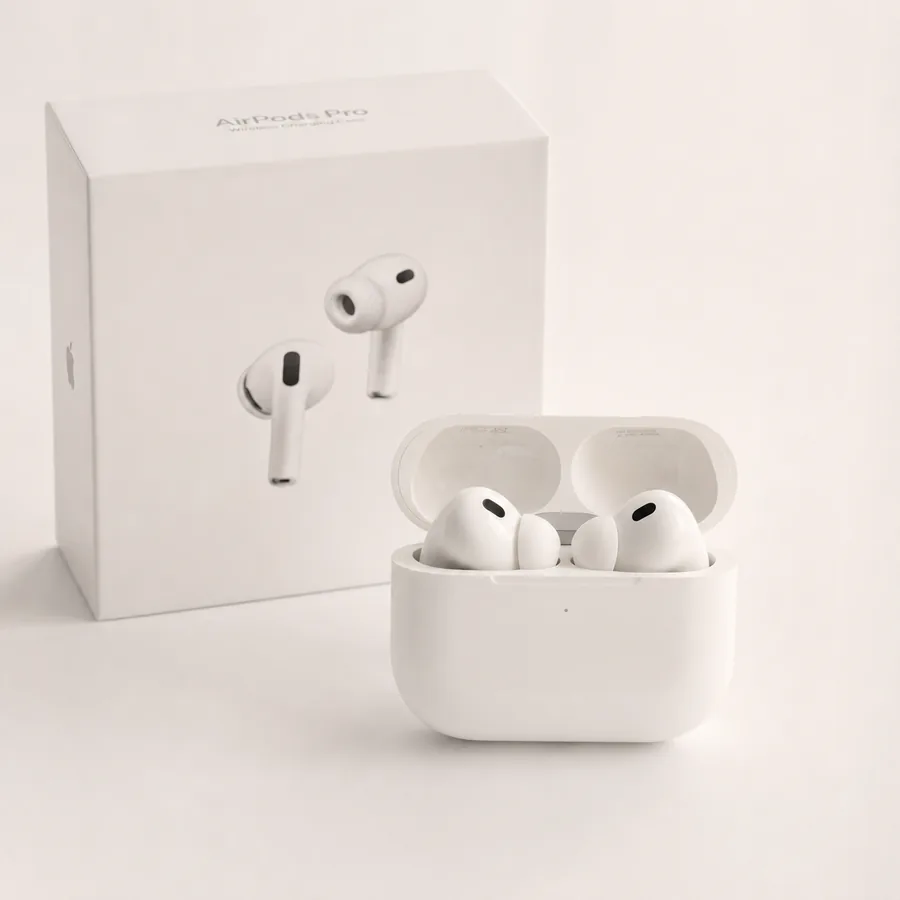AirPods Pro 3 with silicone tips, charging case and retail box