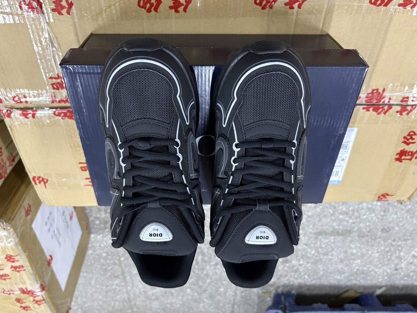 Black Reflective Mesh Runner Sneakers product view 2