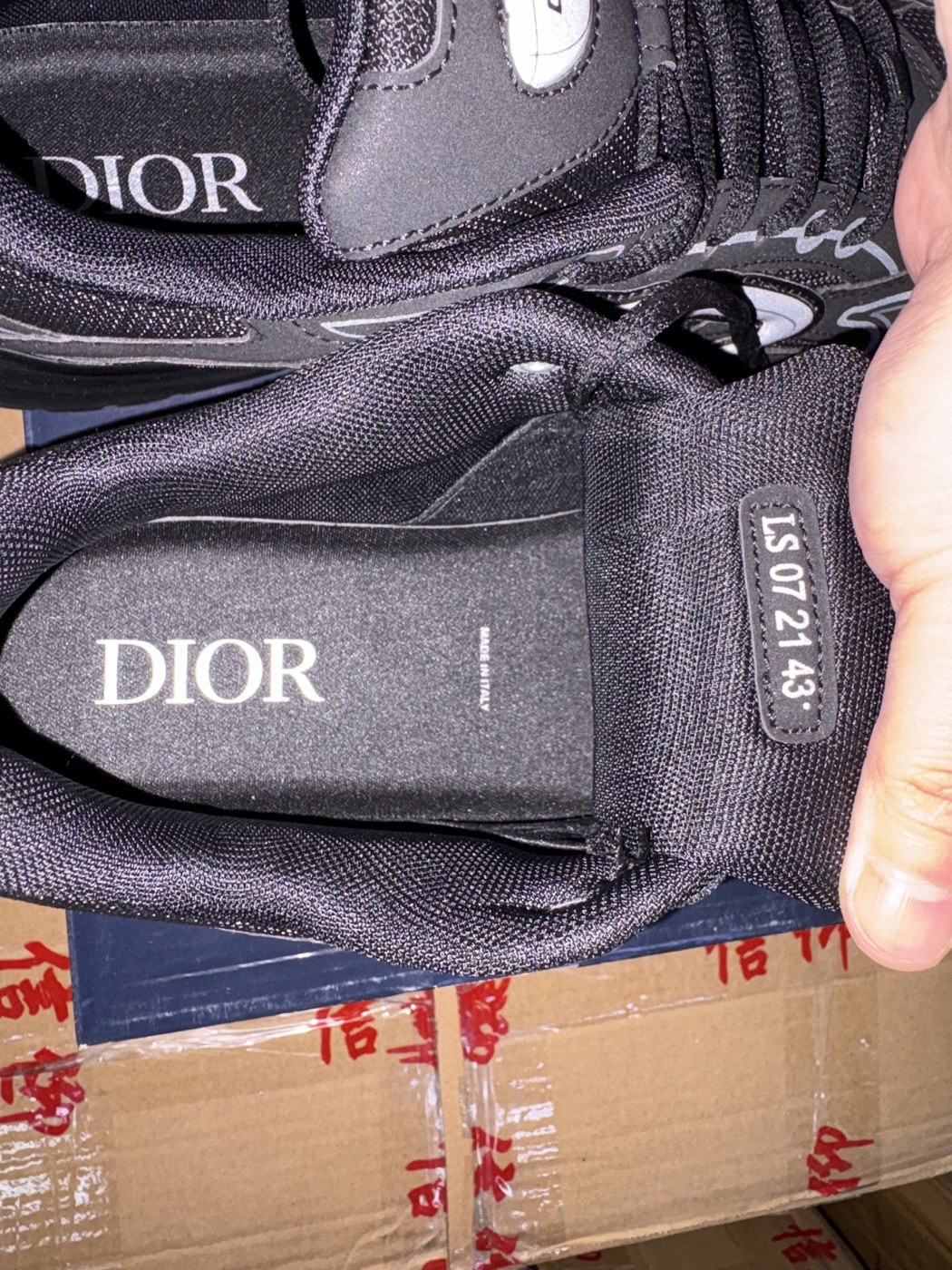 Black Reflective Mesh Runner Sneakers product view 3