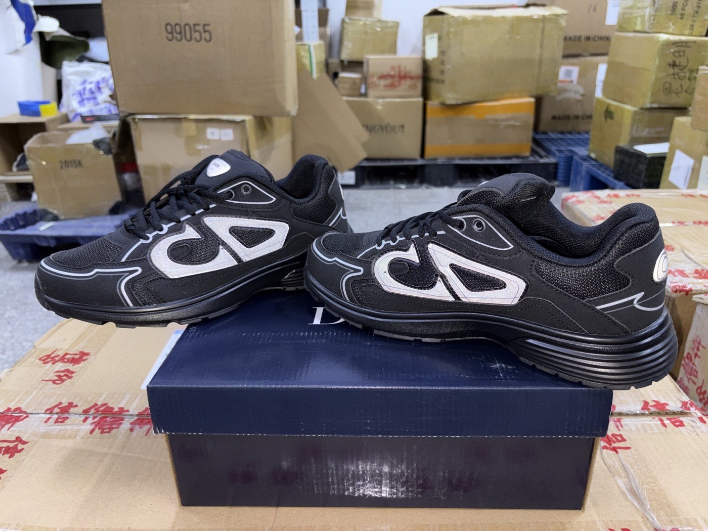 Black Reflective Mesh Runner Sneakers product view 9