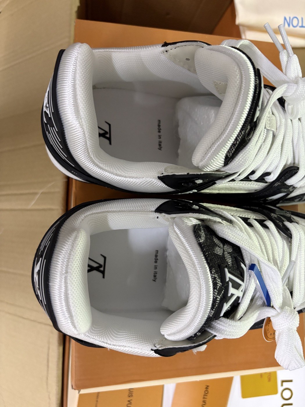 Louis Vuitton Black-and-White Monogram Trainer Sneakers product view 9