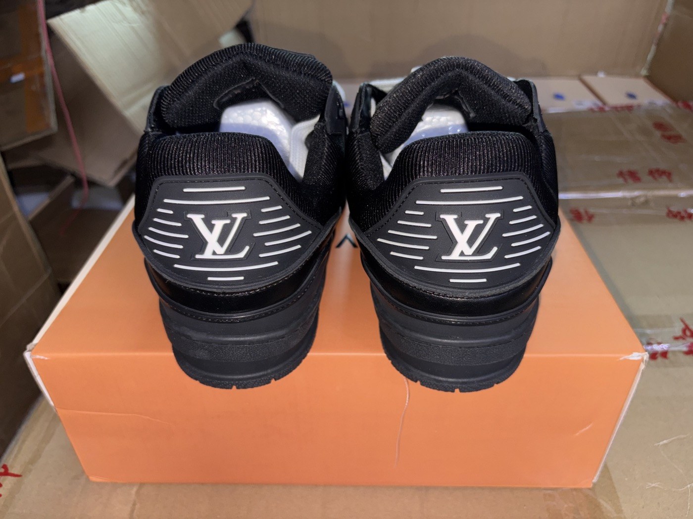 Louis Vuitton Black Monogram Trainer Sneakers product view 2