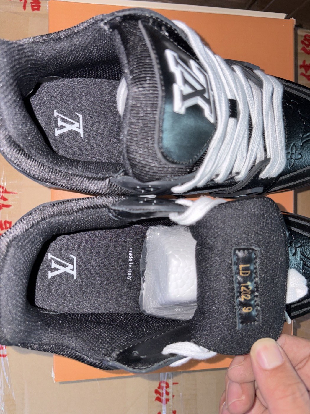 Louis Vuitton Black Monogram Trainer Sneakers product view 3