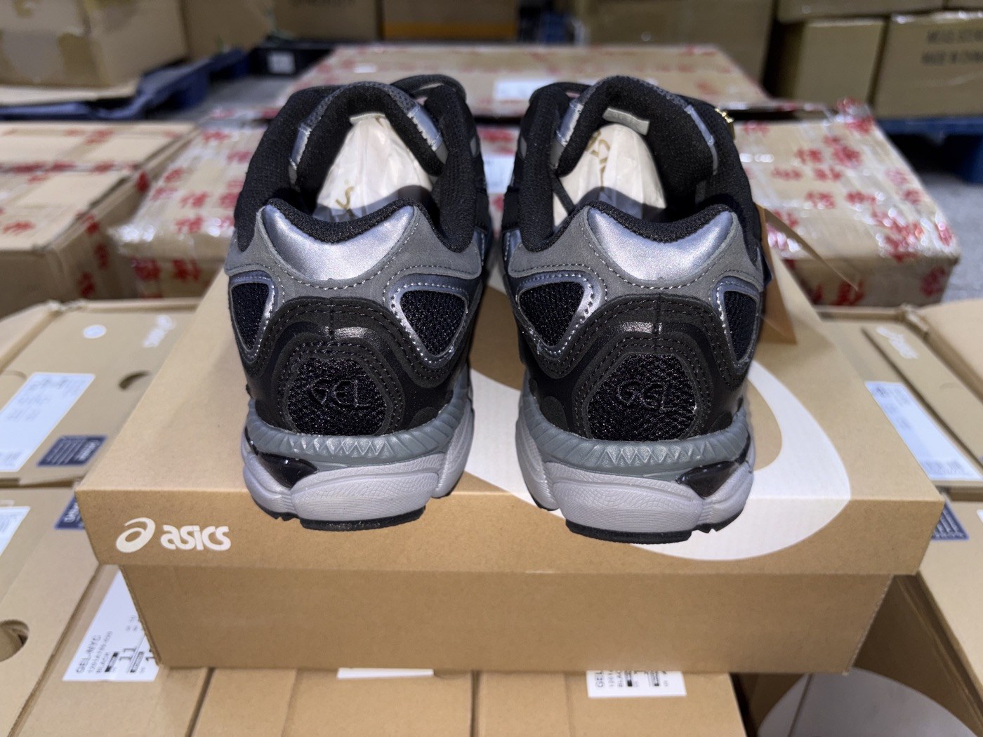 ASICS Black-and-Grey Mesh Running Sneakers product view 2