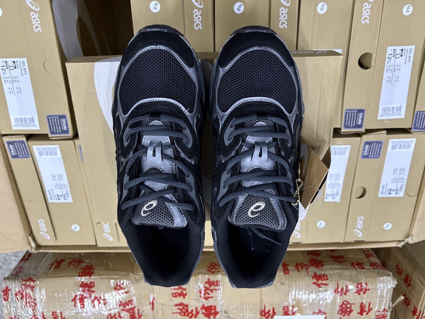 ASICS Black-and-Grey Mesh Running Sneakers product view 4