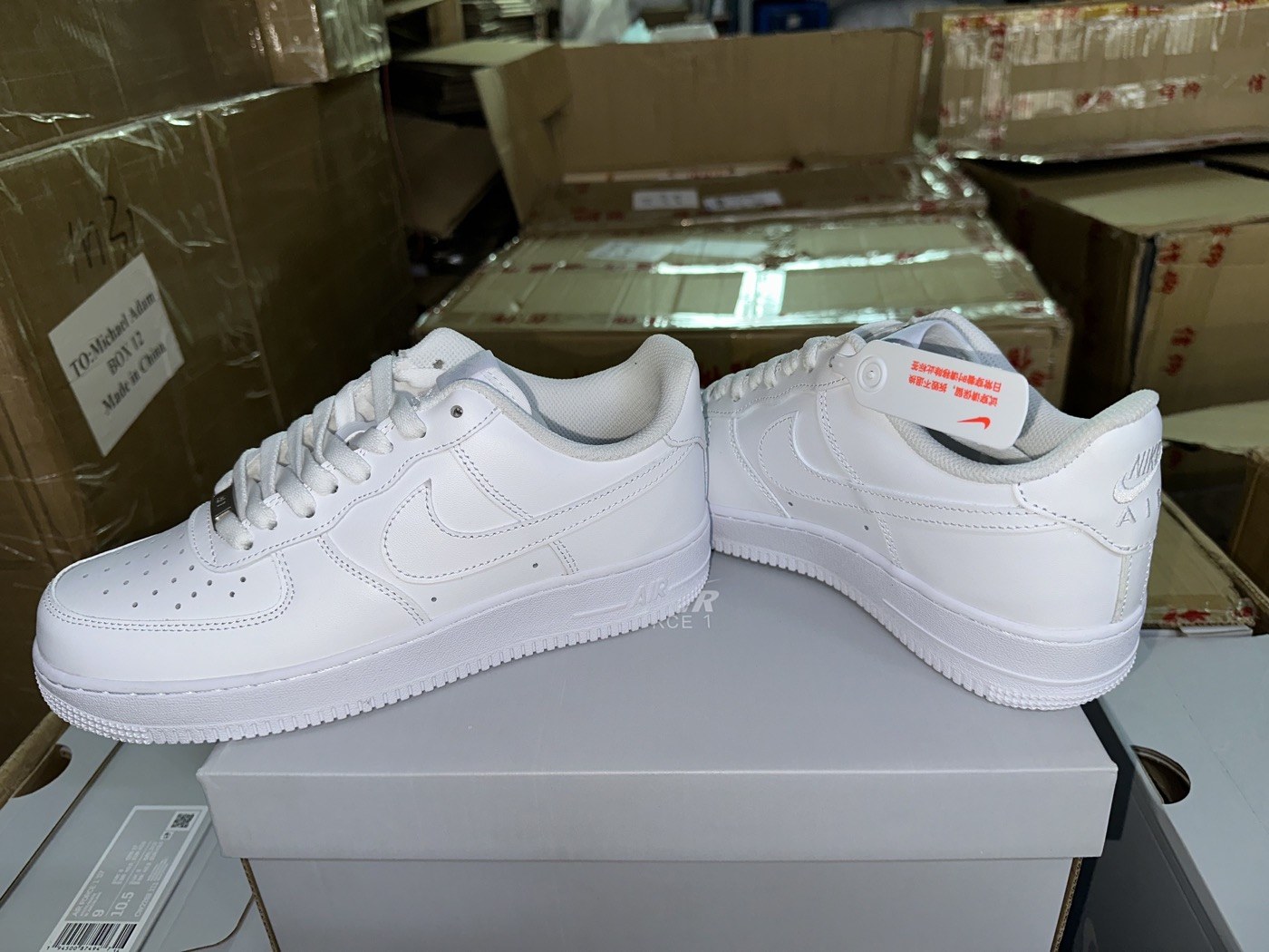 Nike Air Force 1 Triple White Sneakers product view 3