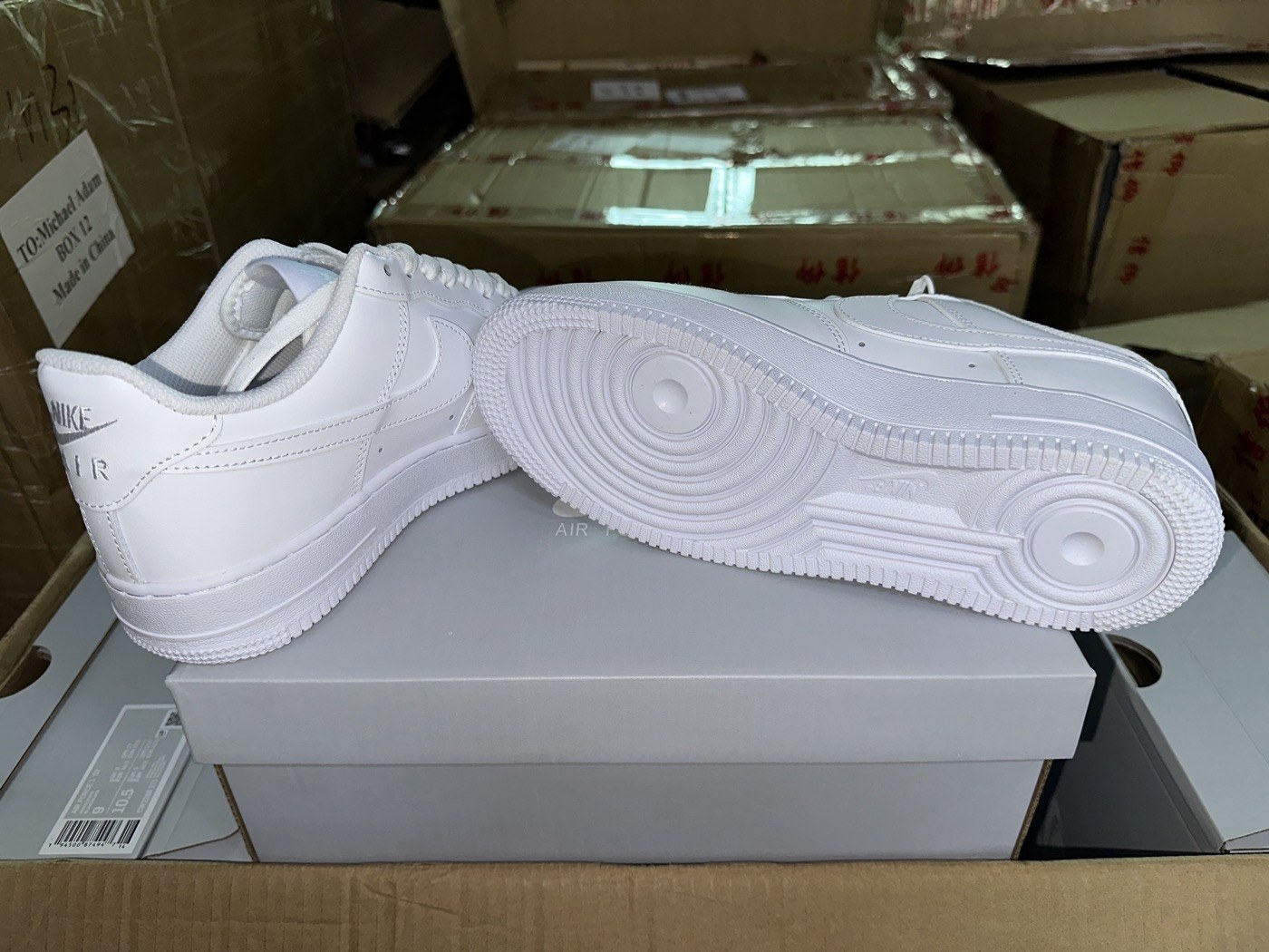 Nike Air Force 1 Triple White Sneakers product view 1