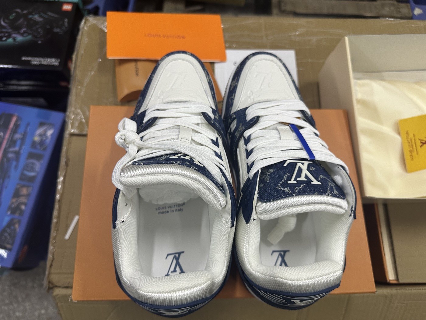 Louis Vuitton Blue Monogram Trainer Sneakers product view 6