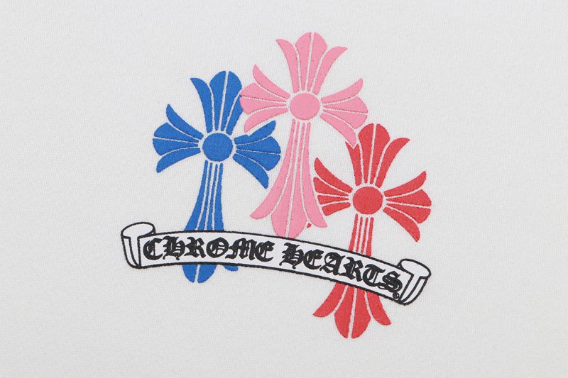 Chrome Hearts Multicolor Cross Hoodie — White product view 7