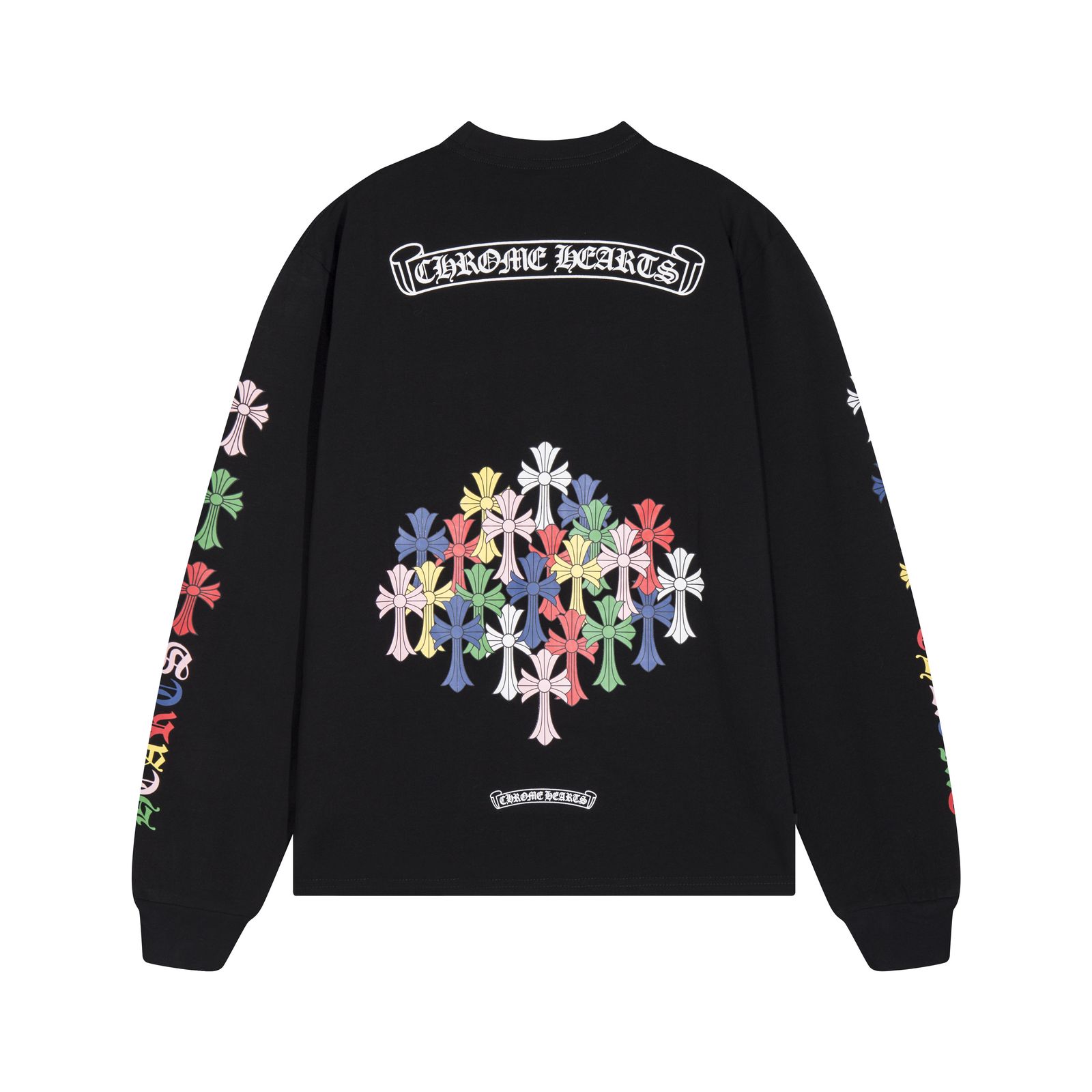 Chrome Hearts Multicolor Cross Long-Sleeve Shirt — Black product view 1