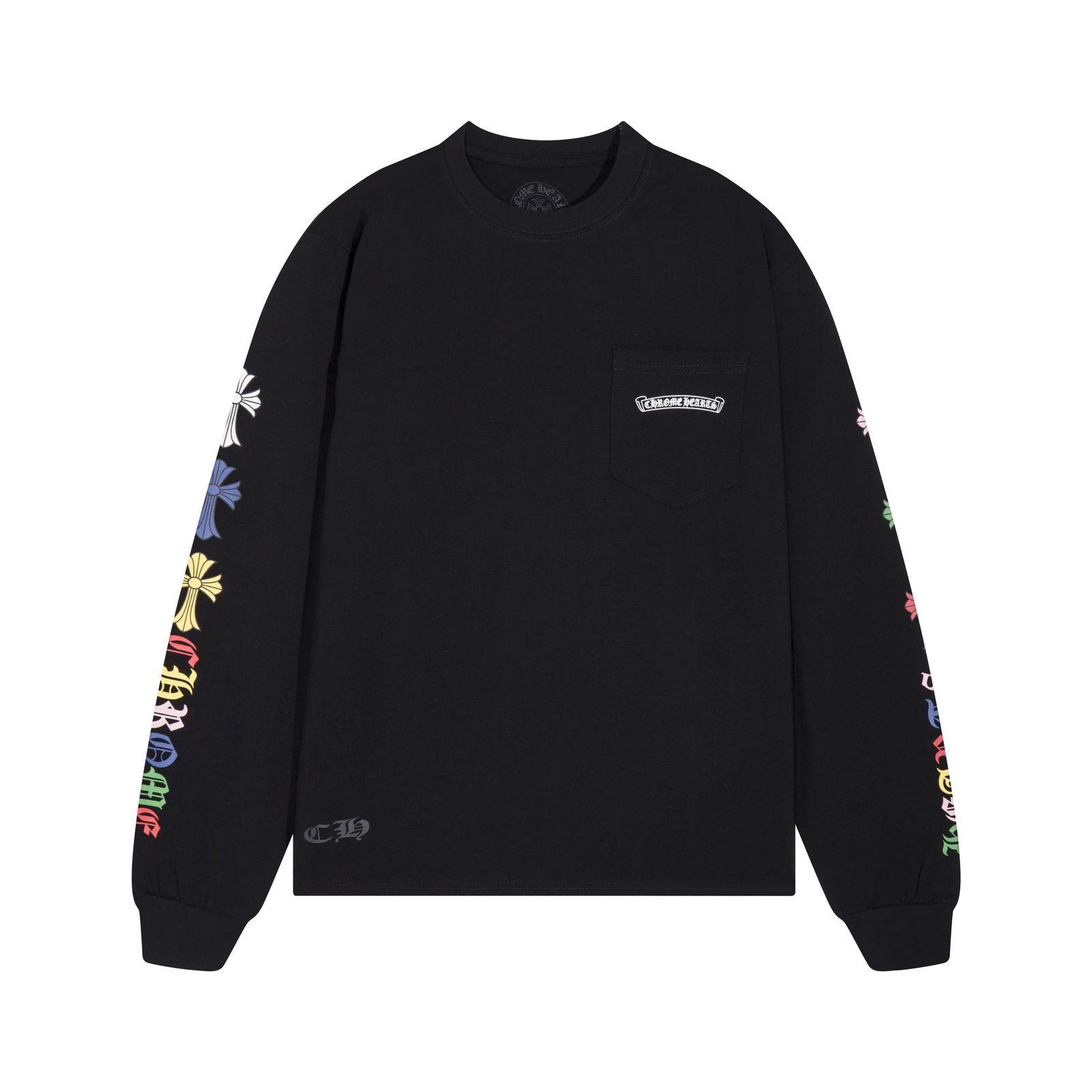 Chrome Hearts Multicolor Cross Long-Sleeve Shirt — Black product view 2
