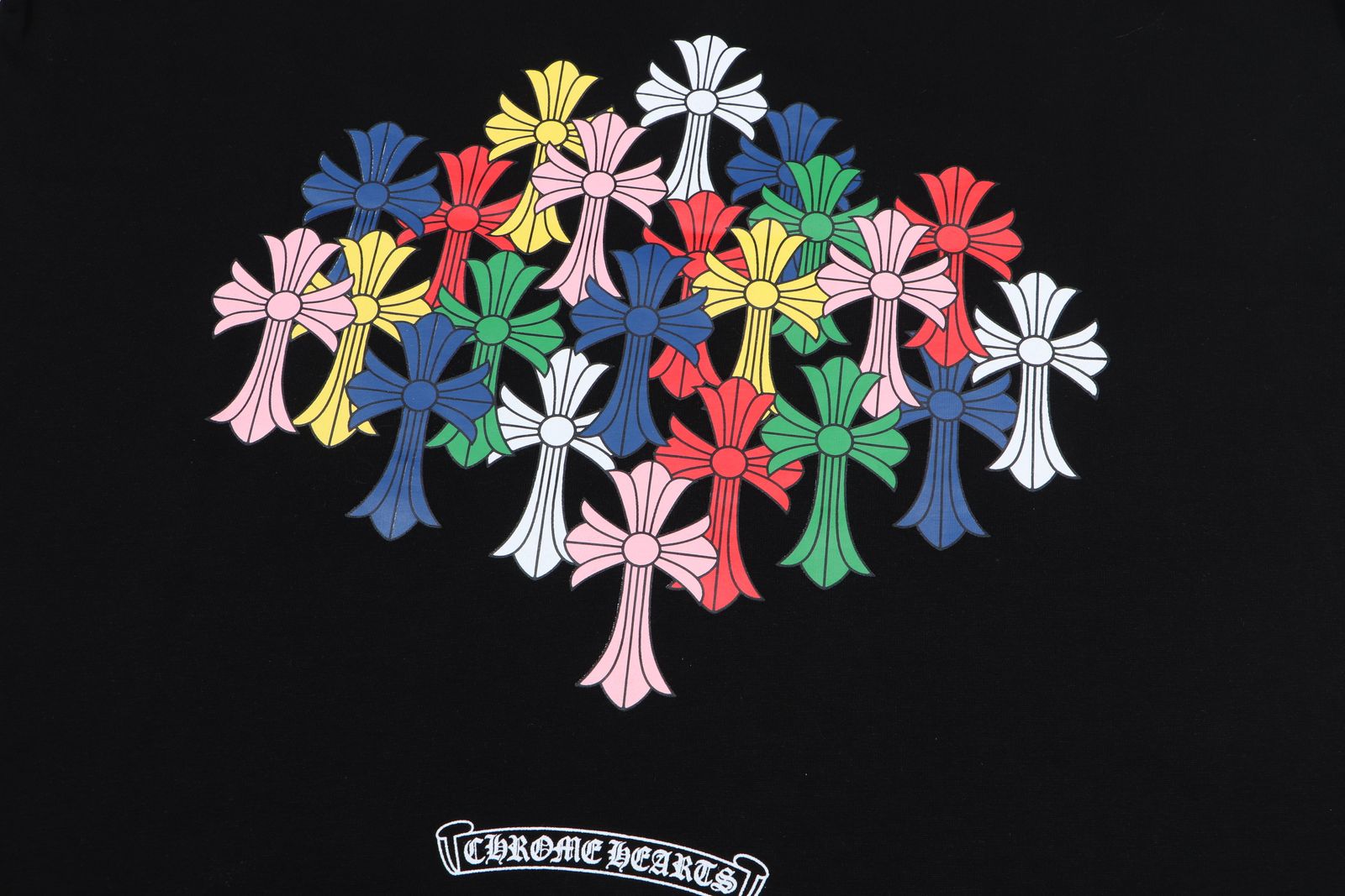 Chrome Hearts Multicolor Cross Long-Sleeve Shirt — Black product view 9
