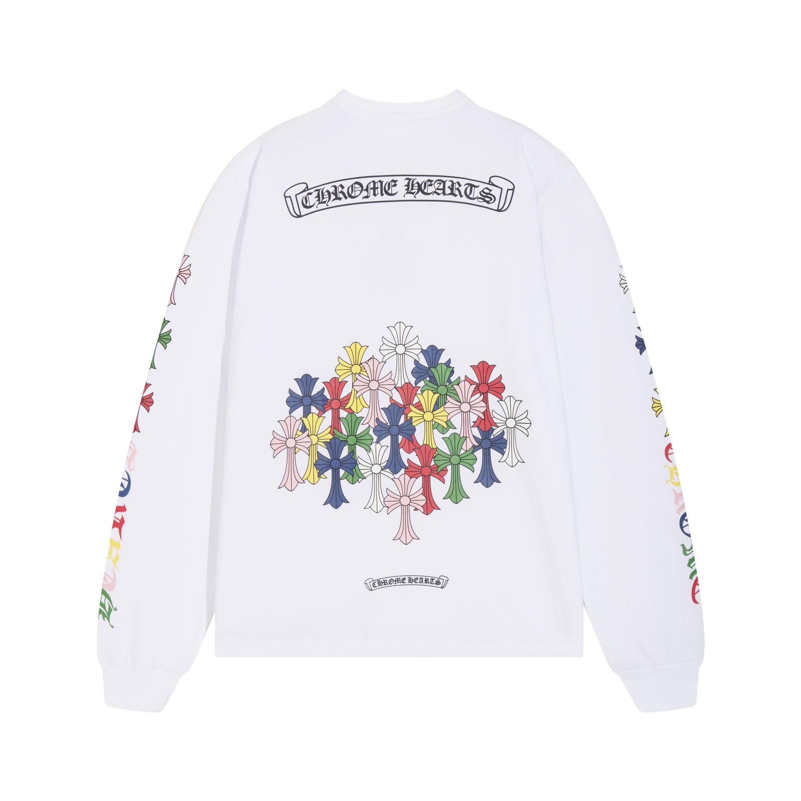 Chrome Hearts Multicolor Cross Long-Sleeve Shirt — White product view 1