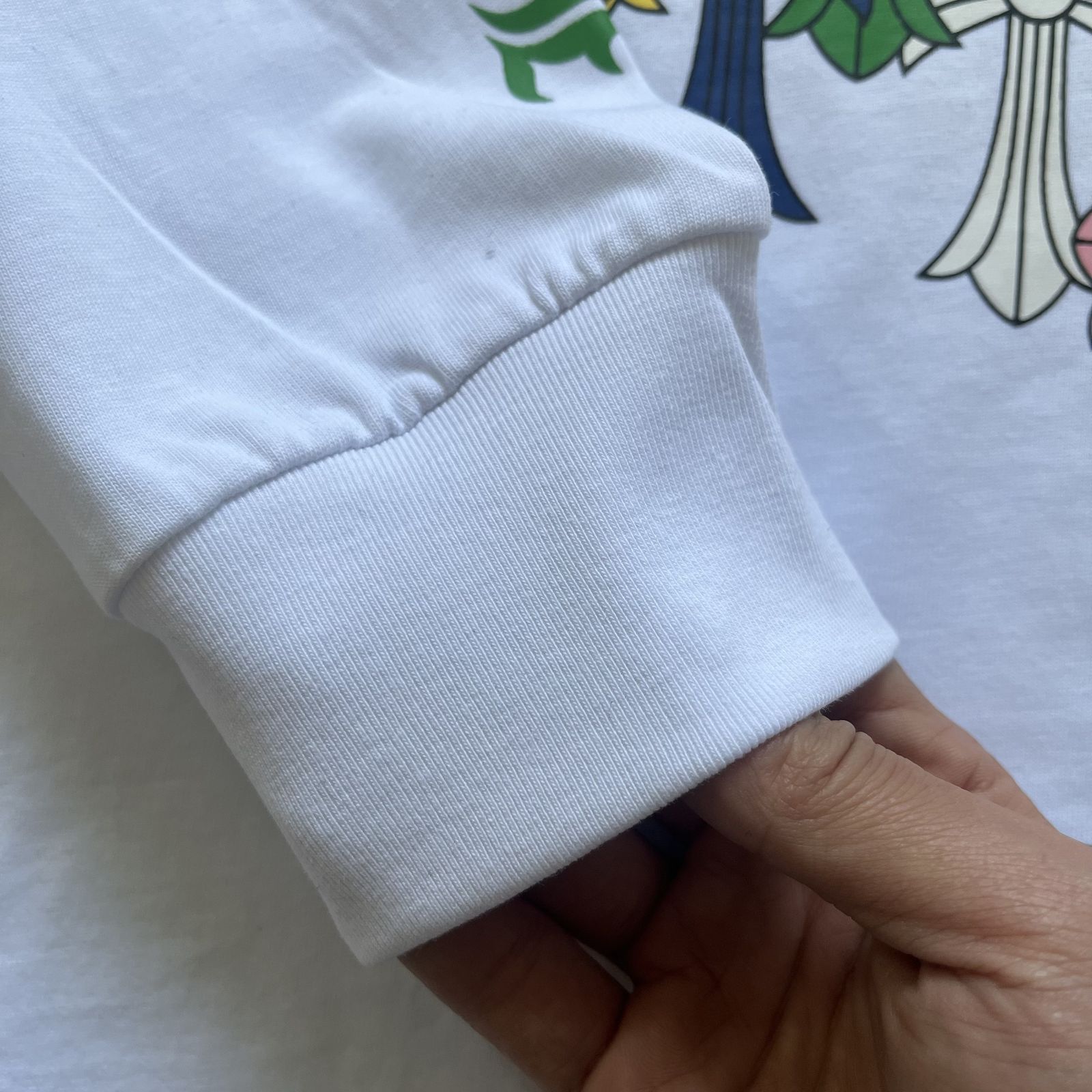 Chrome Hearts Multicolor Cross Long-Sleeve Shirt — White product view 2