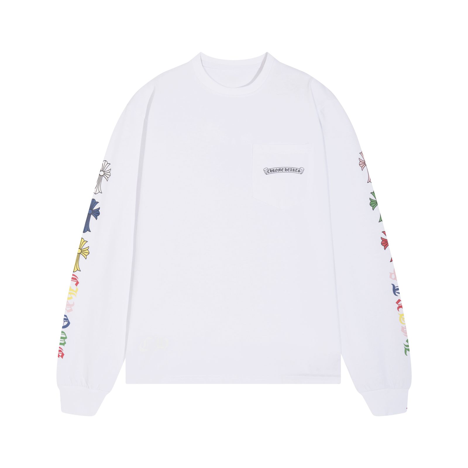 Chrome Hearts Multicolor Cross Long-Sleeve Shirt — White product view 3