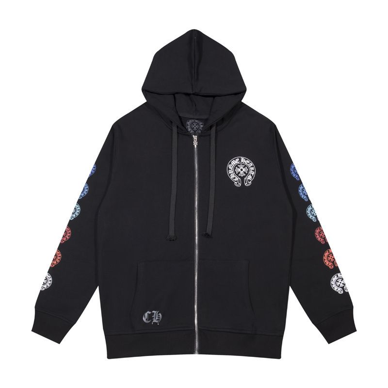 Chrome Hearts Multicolor Horseshoe Cross Hoodie — Black product view 4