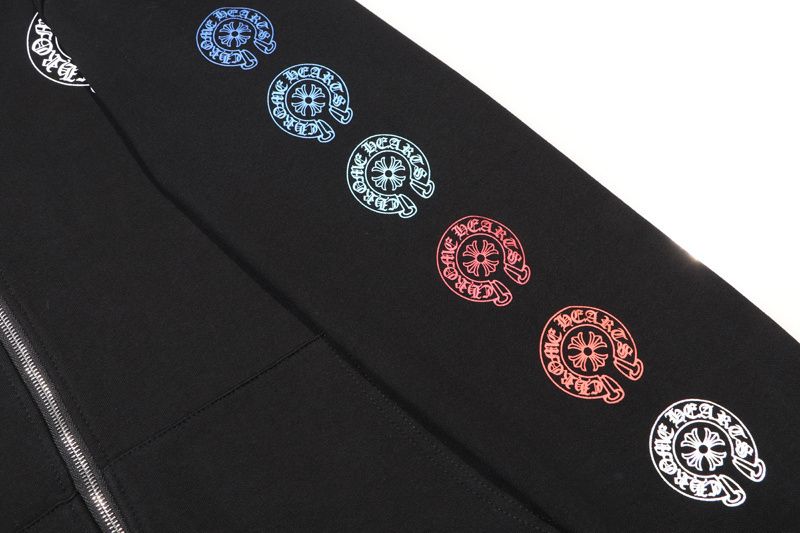 Chrome Hearts Multicolor Horseshoe Cross Hoodie — Black product view 7