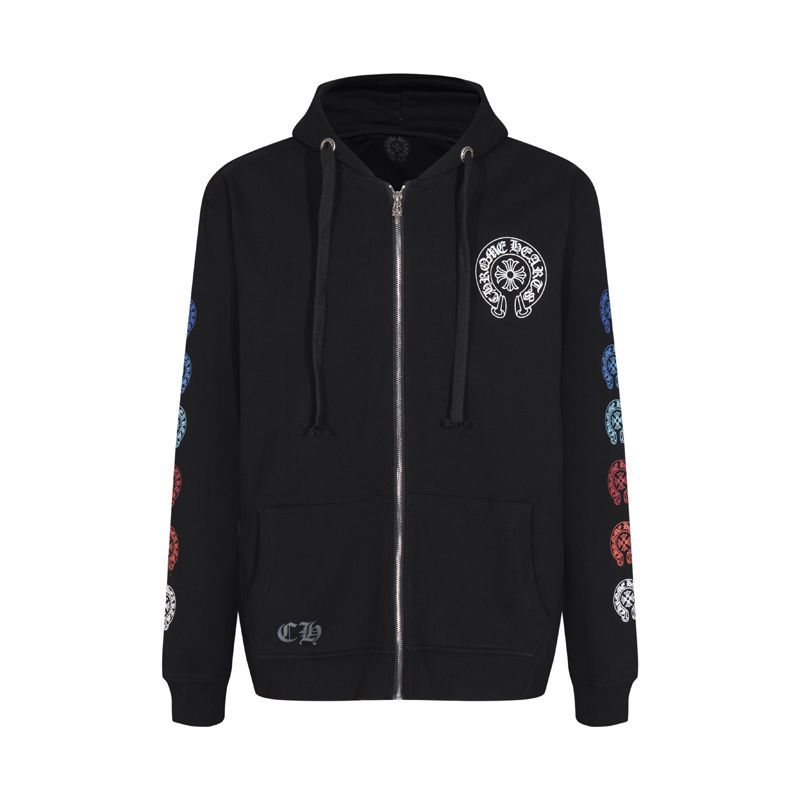 Chrome Hearts Multicolor Horseshoe Cross Hoodie — Black product view 9