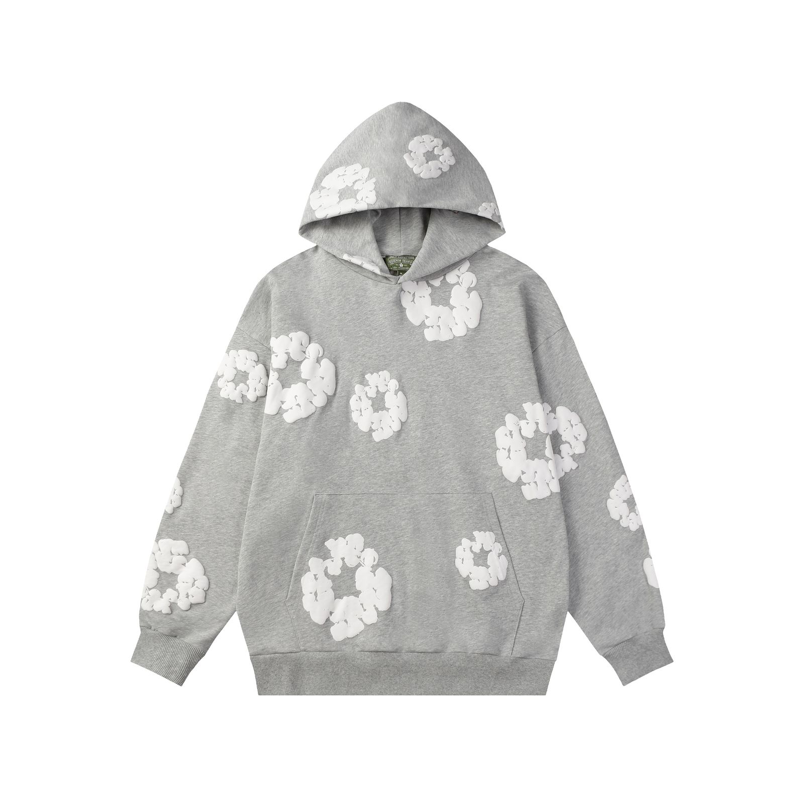 Denim Tears Cotton Wreath Hoodie — Heather Gray product view 2