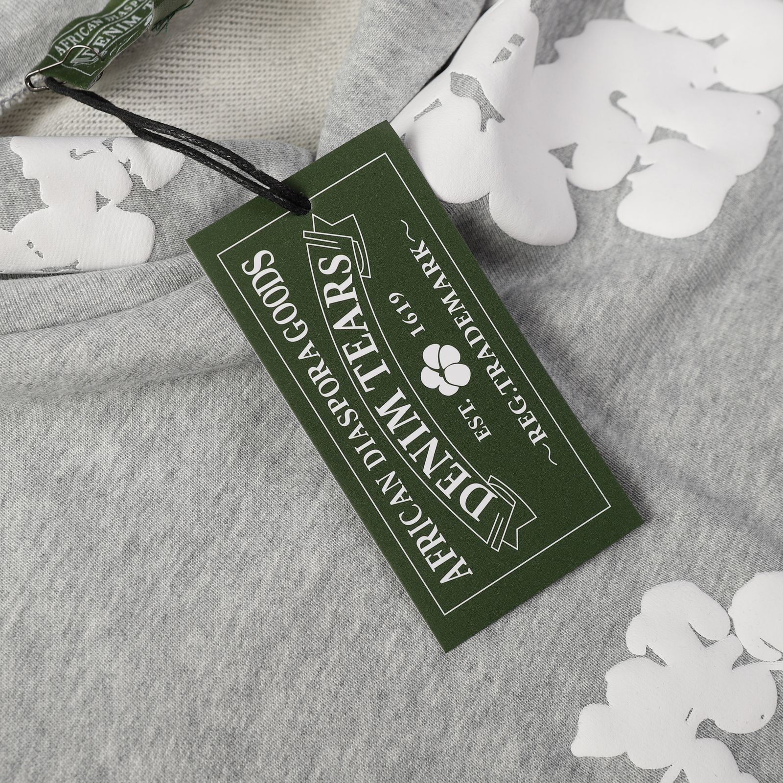 Denim Tears Cotton Wreath Hoodie — Heather Gray product view 8