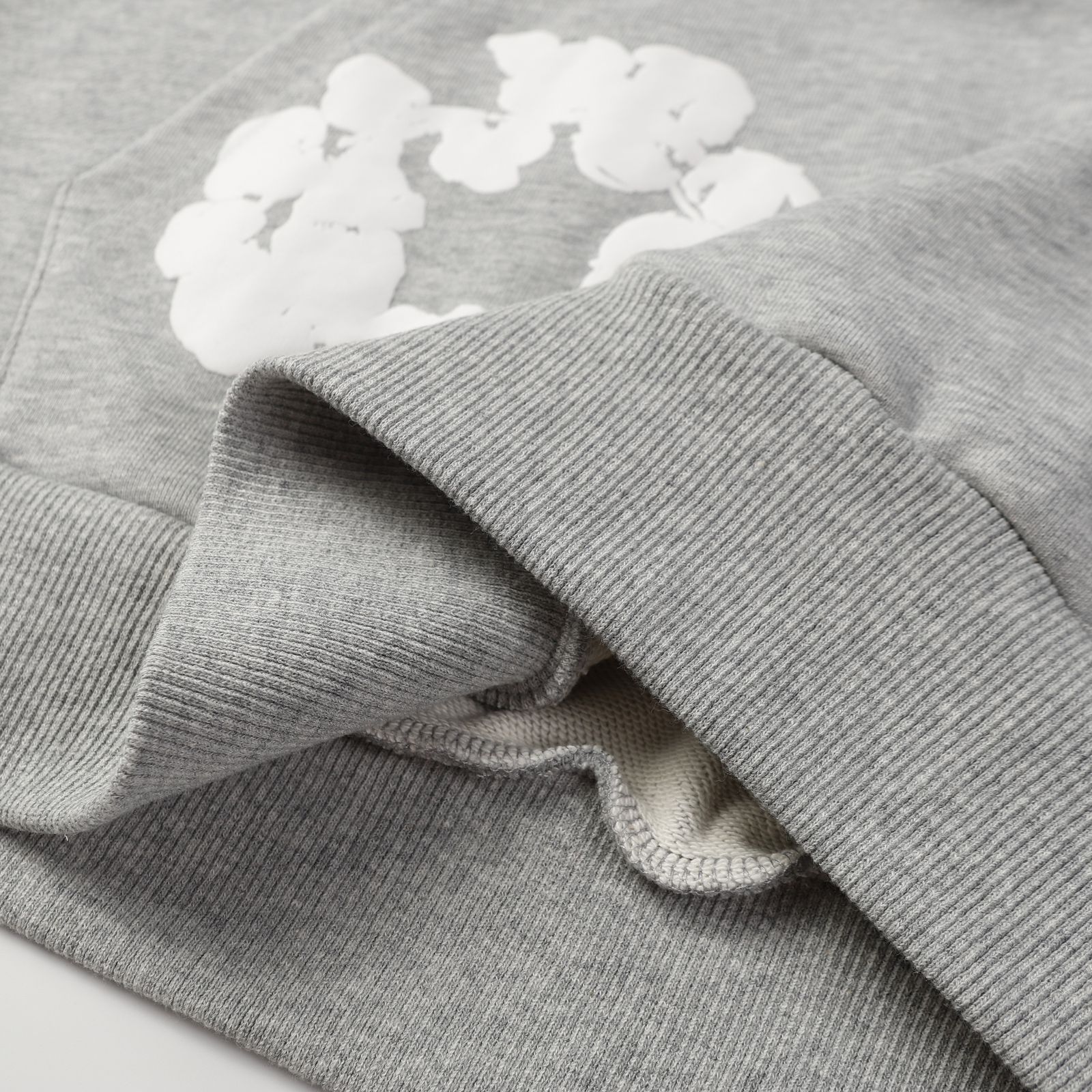 Denim Tears Cotton Wreath Hoodie — Heather Gray product view 9