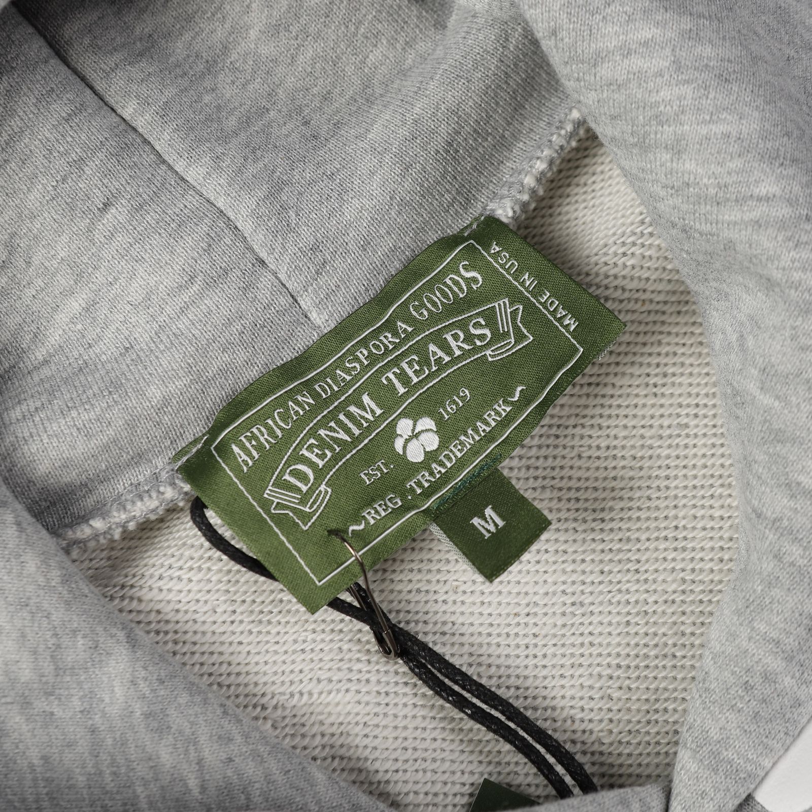 Denim Tears Cotton Wreath Hoodie — Heather Gray product view 10