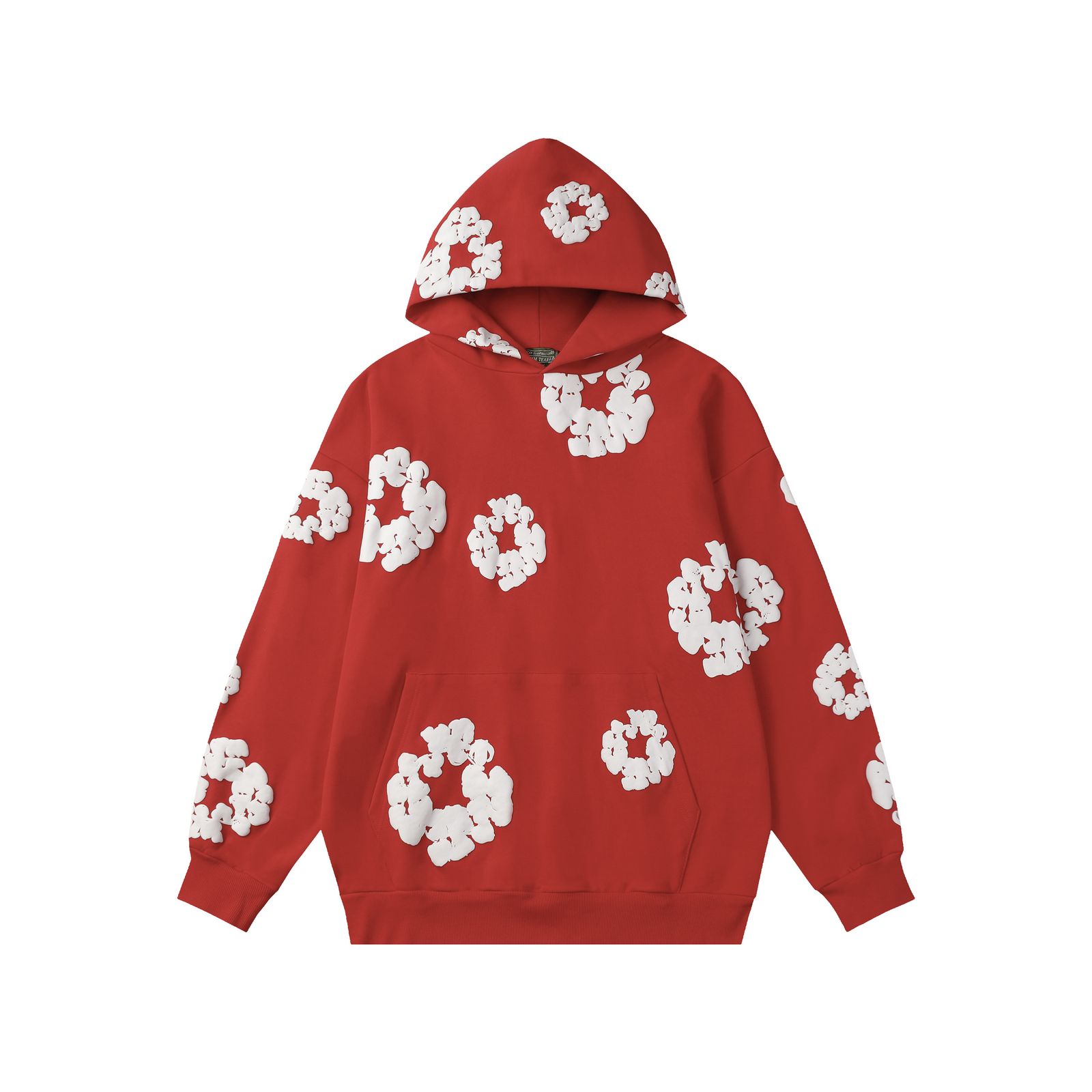 Denim Tears Cotton Wreath Hoodie — Red product view 2