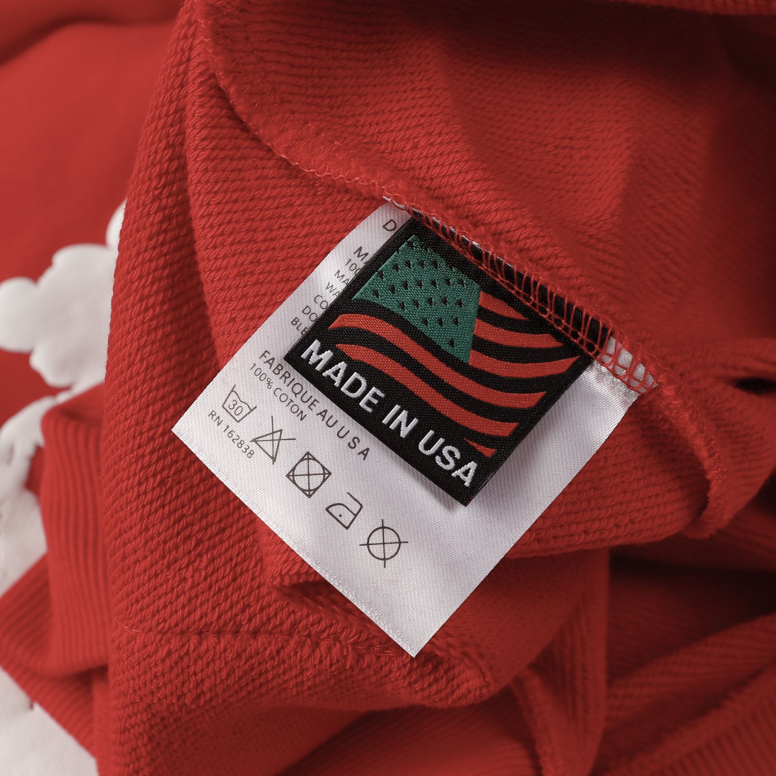 Denim Tears Cotton Wreath Hoodie — Red product view 3
