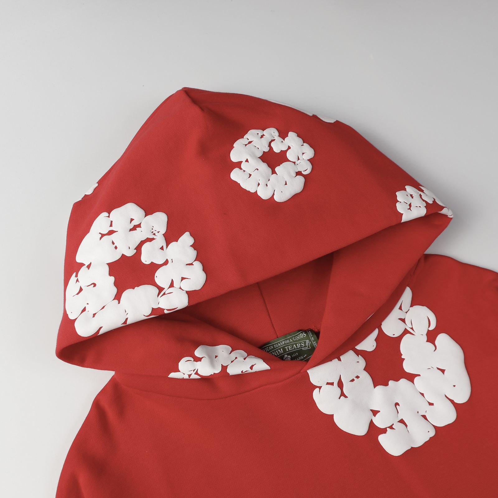 Denim Tears Cotton Wreath Hoodie — Red product view 4