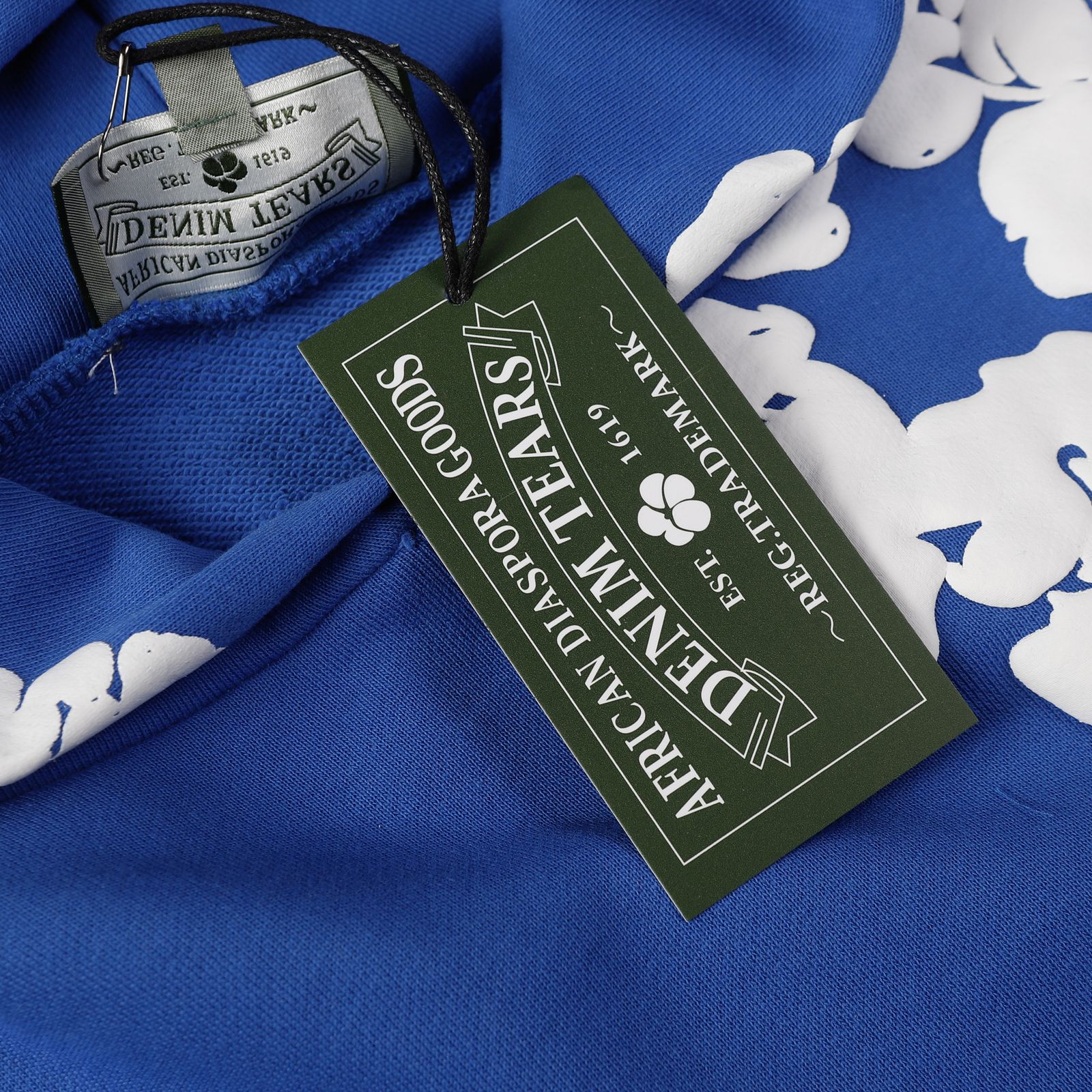 Denim Tears Cotton Wreath Hoodie — Royal Blue product view 9