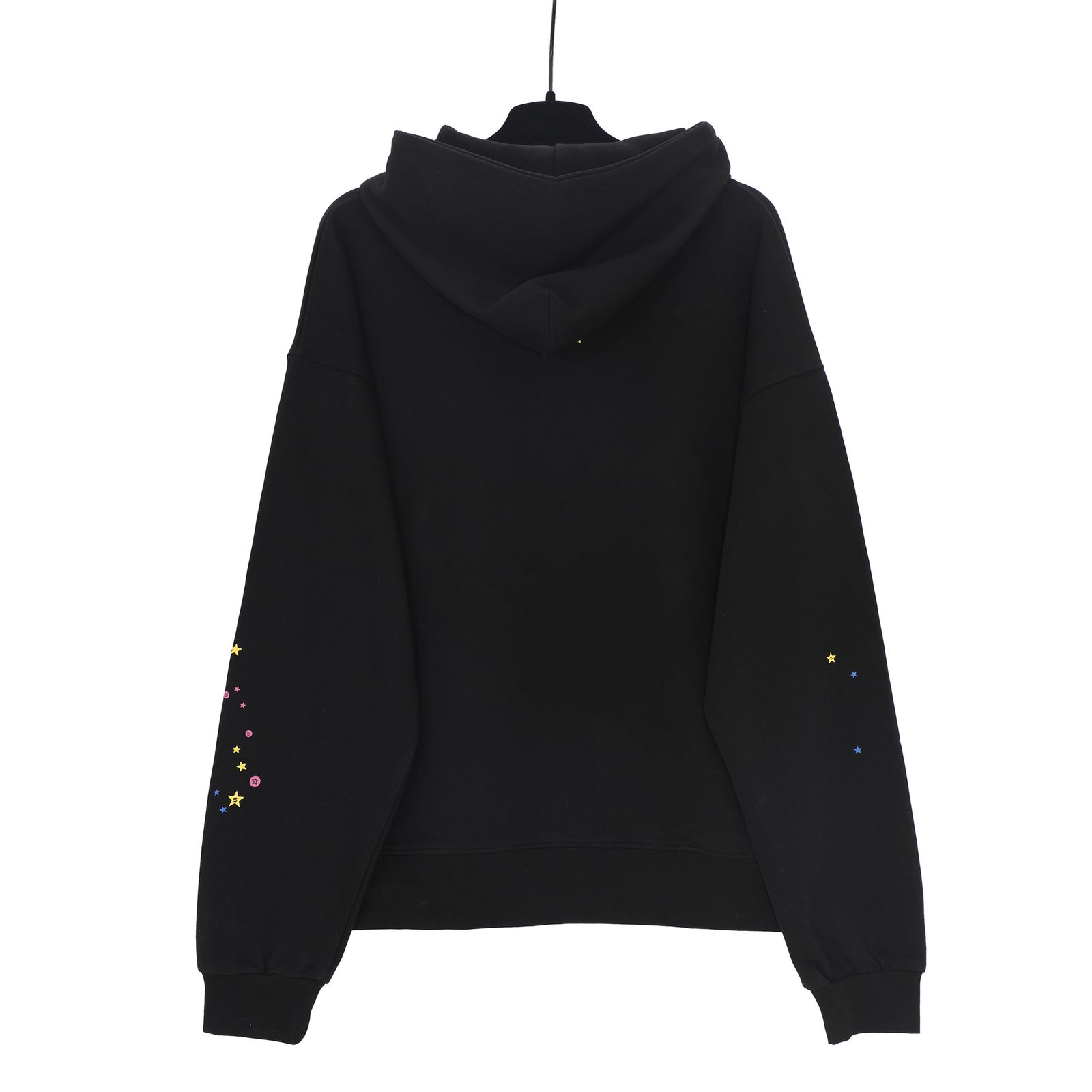 Sp5der “Nevermind the Spider” Web Hoodie — Black/Pink product view 5