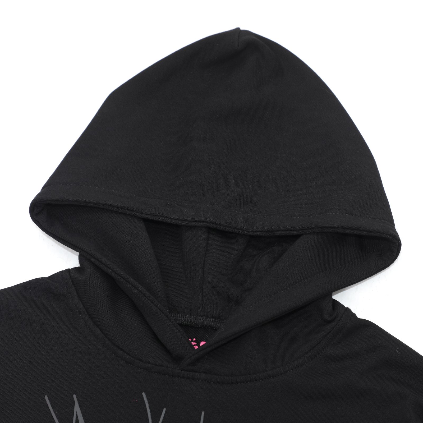 Sp5der “Nevermind the Spider” Web Hoodie — Black/Pink product view 8