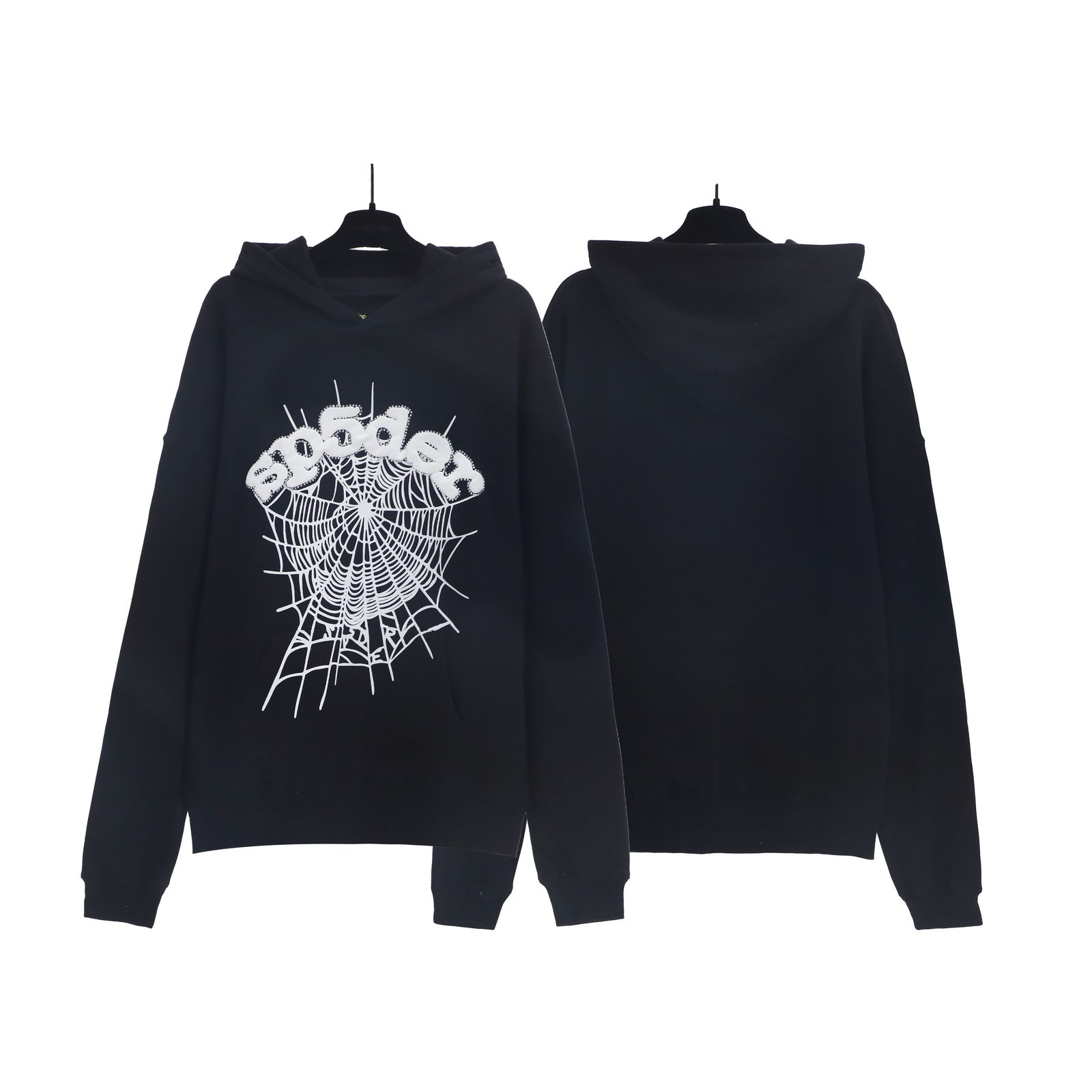 Sp5der Web Hoodie — Black/White product view 3