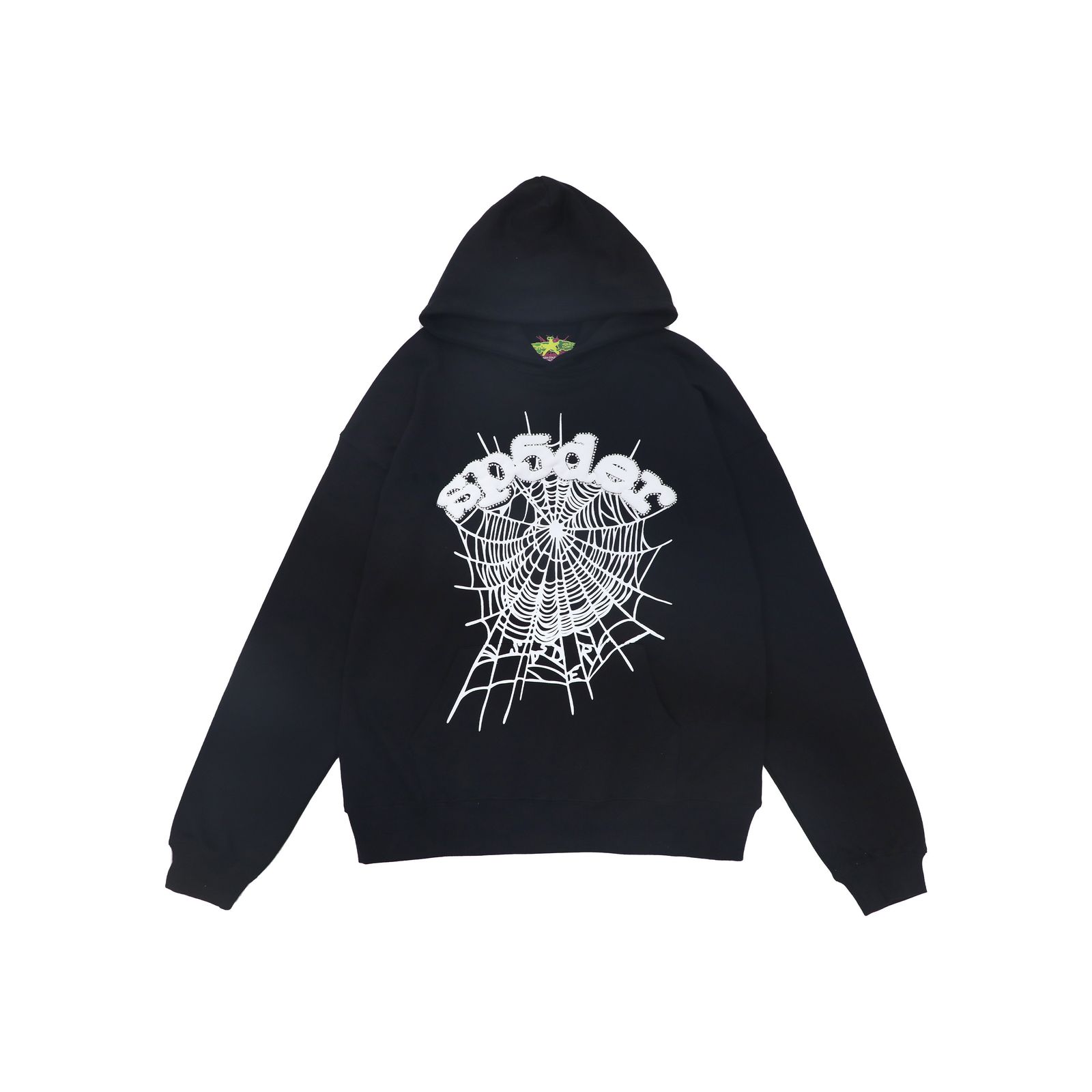 Sp5der Web Hoodie — Black/White product view 4