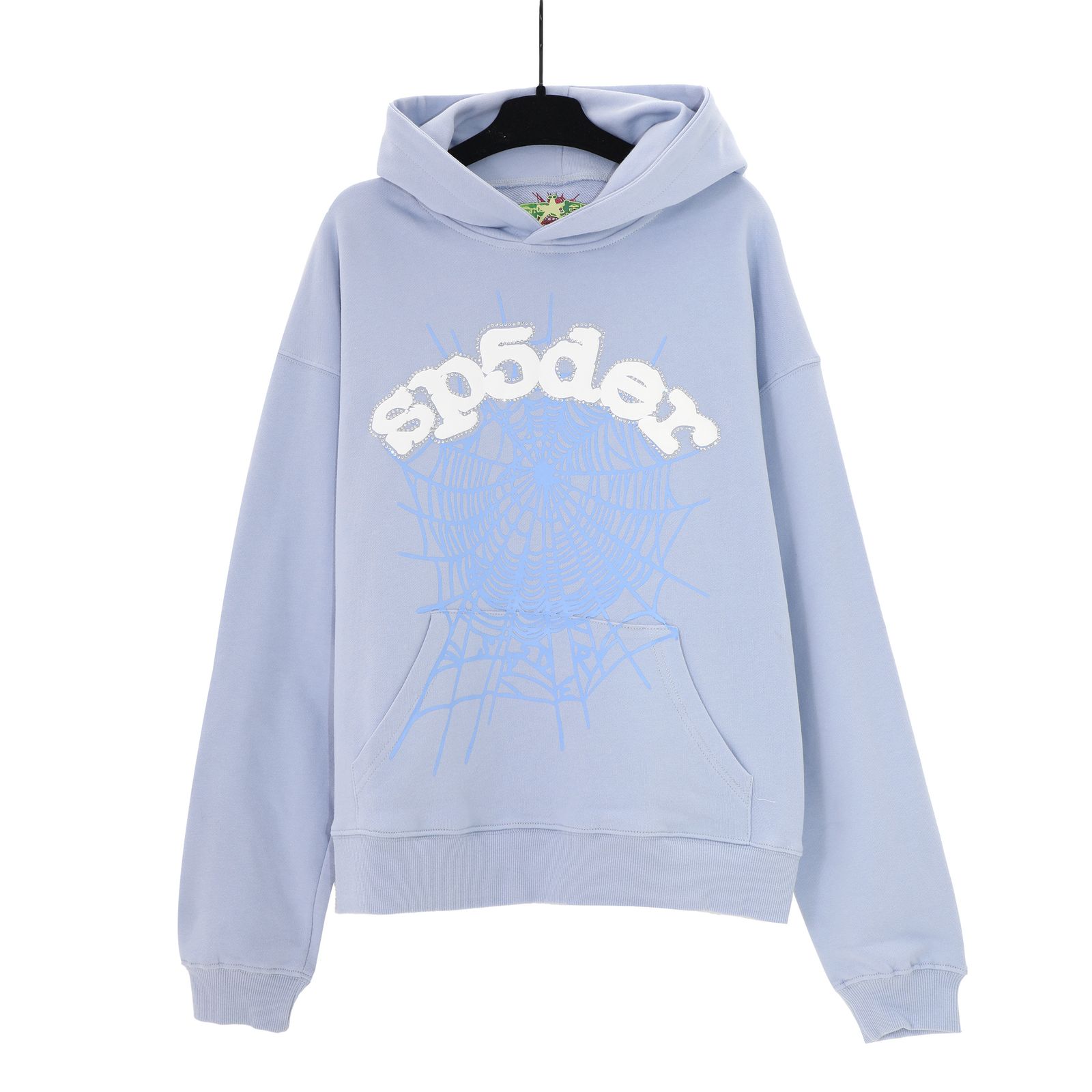 Sp5der Web Hoodie — Light Blue/White product view 3