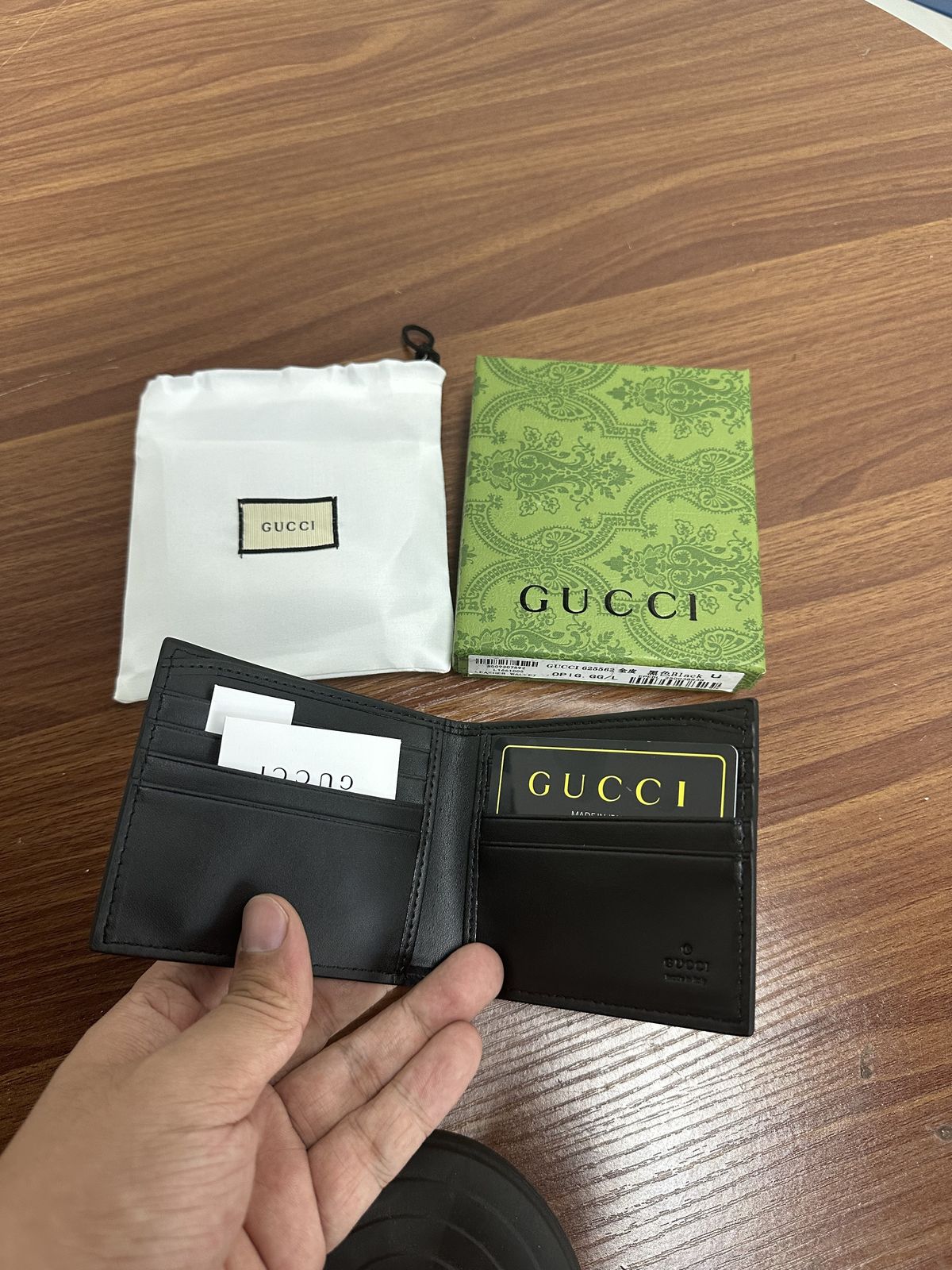 Black Embossed Monogram Bifold Wallet K05 product view 2