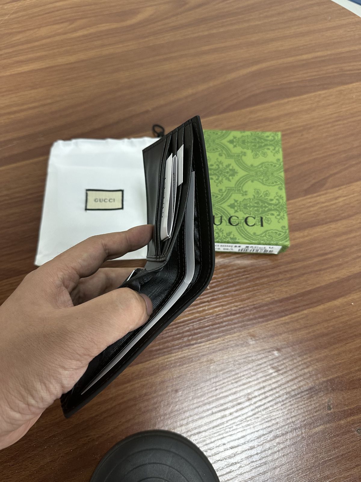 Black Embossed Monogram Bifold Wallet K05 product view 3