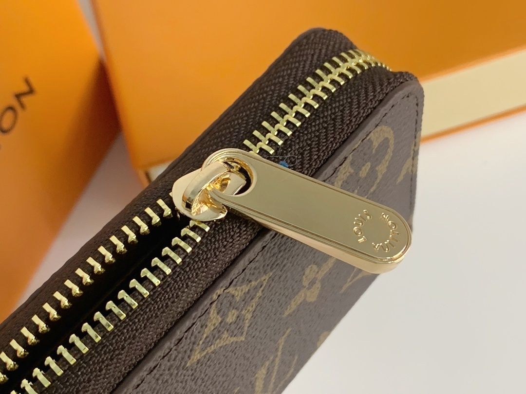 Brown Monogram Zip-Around Compact Wallet Q13 product view 2
