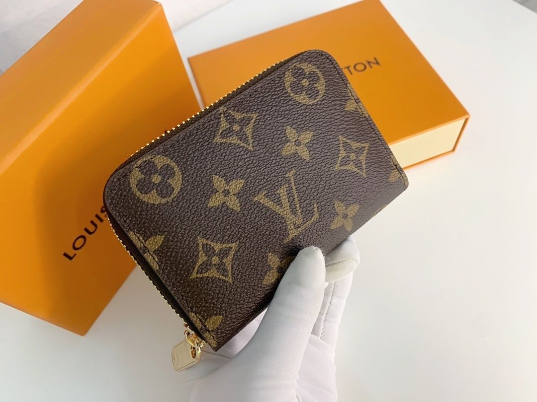 Brown Monogram Zip-Around Compact Wallet Q13 product view 3