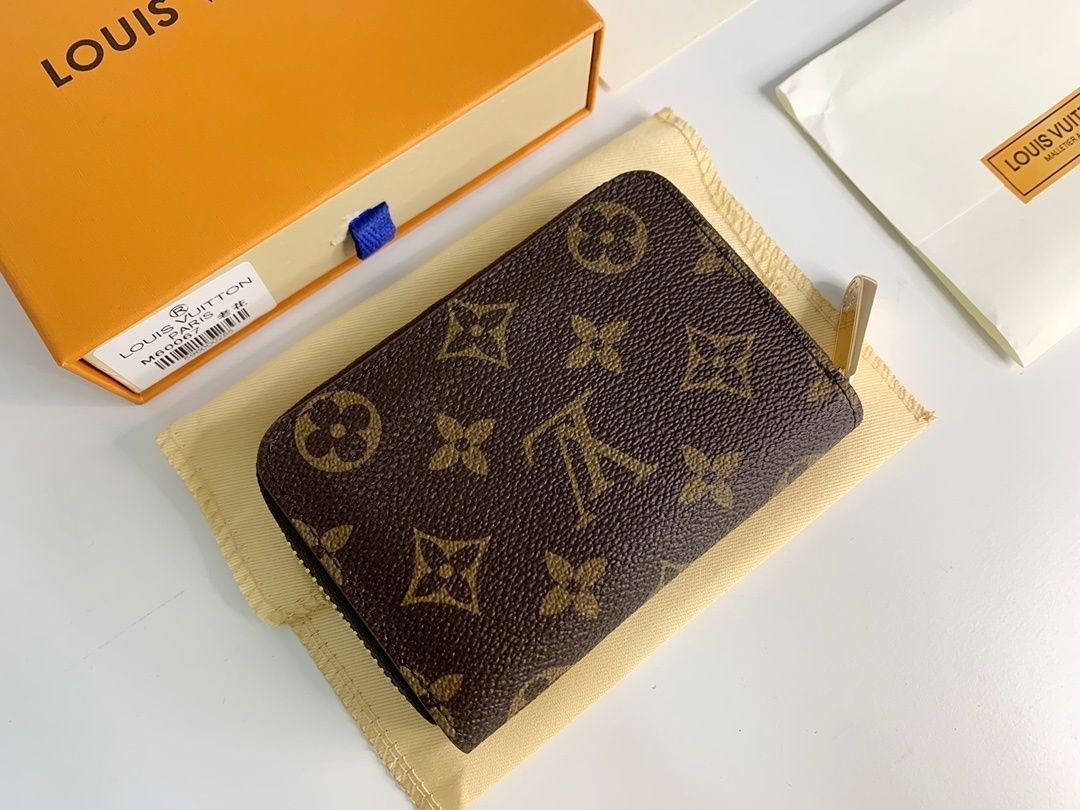 Brown Monogram Zip-Around Compact Wallet Q13 product view 4