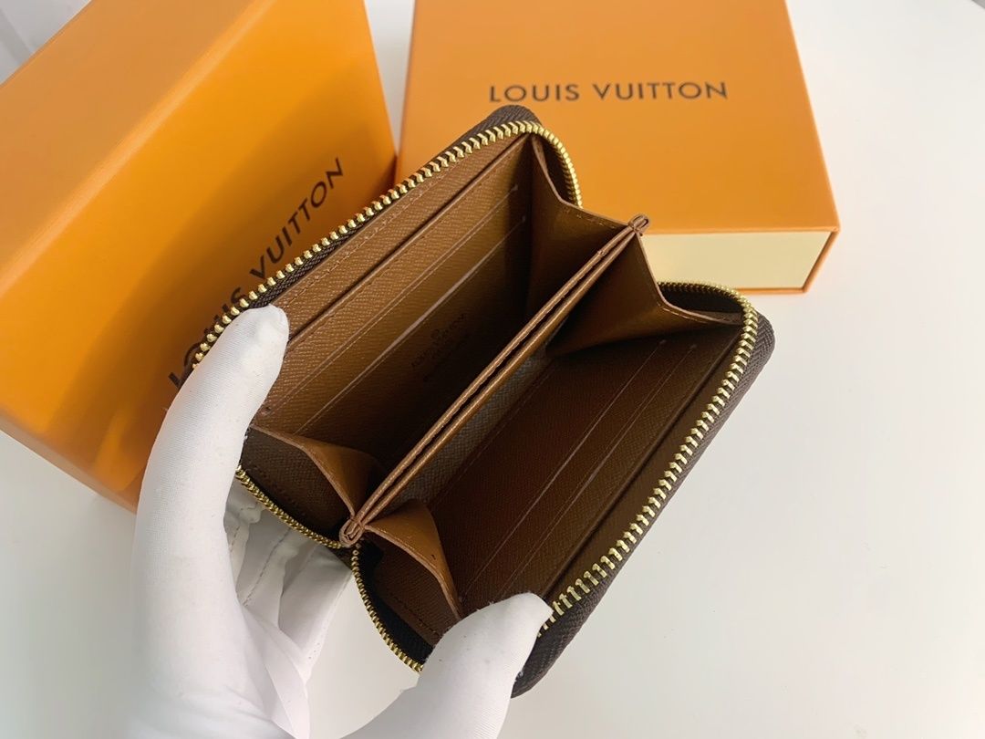 Brown Monogram Zip-Around Compact Wallet Q13 product view 6