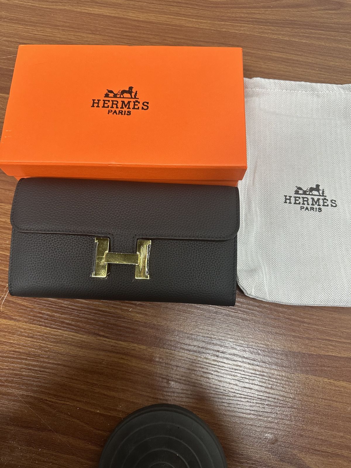Dark H-Clasp Long Wallet K15 product view 1