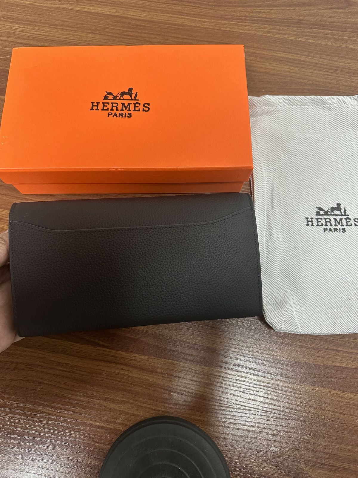 Dark H-Clasp Long Wallet K15 product view 3